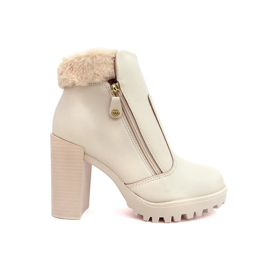 Bota Moleca Salto Alto Feminino 5325.121 Branco Off Bota Moleca Salto Alto Feminino 5325.121 Branco Off