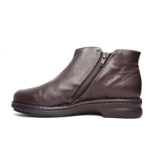 Detalhe - Bota Opananken De Couro Anatômica Feminina 62919 Cafe