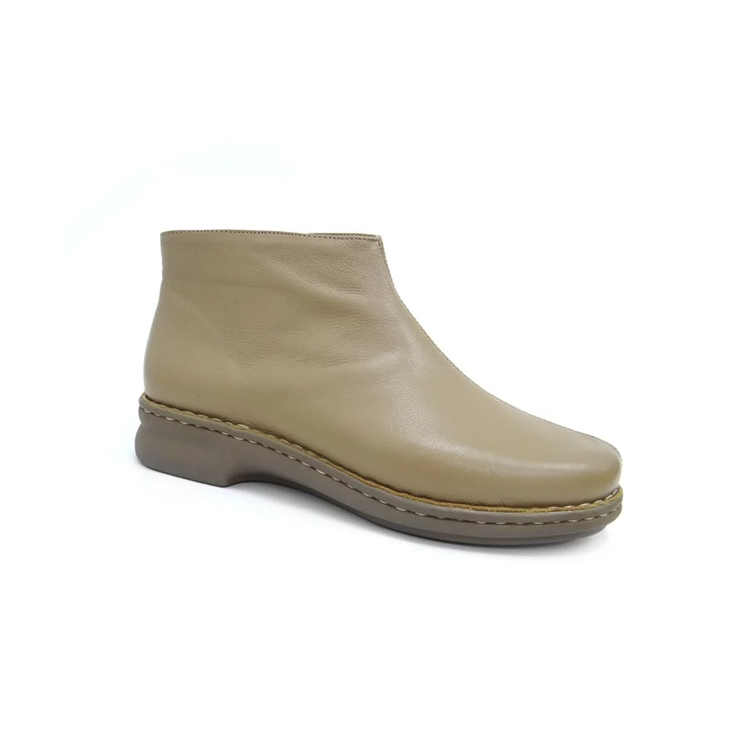 Bota Opananken De Couro Anatômica Feminina 62919 Caqui Bota Opananken De Couro Anatômica Feminina 62919 Caqui