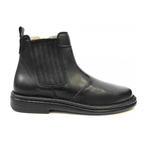 Detalhe - Bota Opananken de Couro Anatômica Masculina 18401 Preto