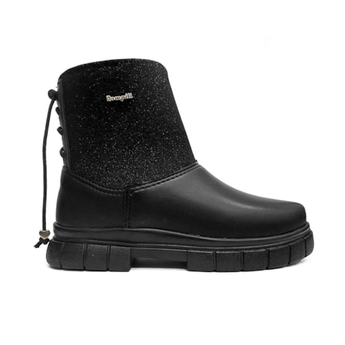 Detalhe - Bota Pampili Infantil Cano Baixo 711022 Preto