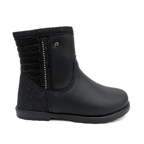 Detalhe - Bota Pampili Rubi Kids Menina 141.100 Preto