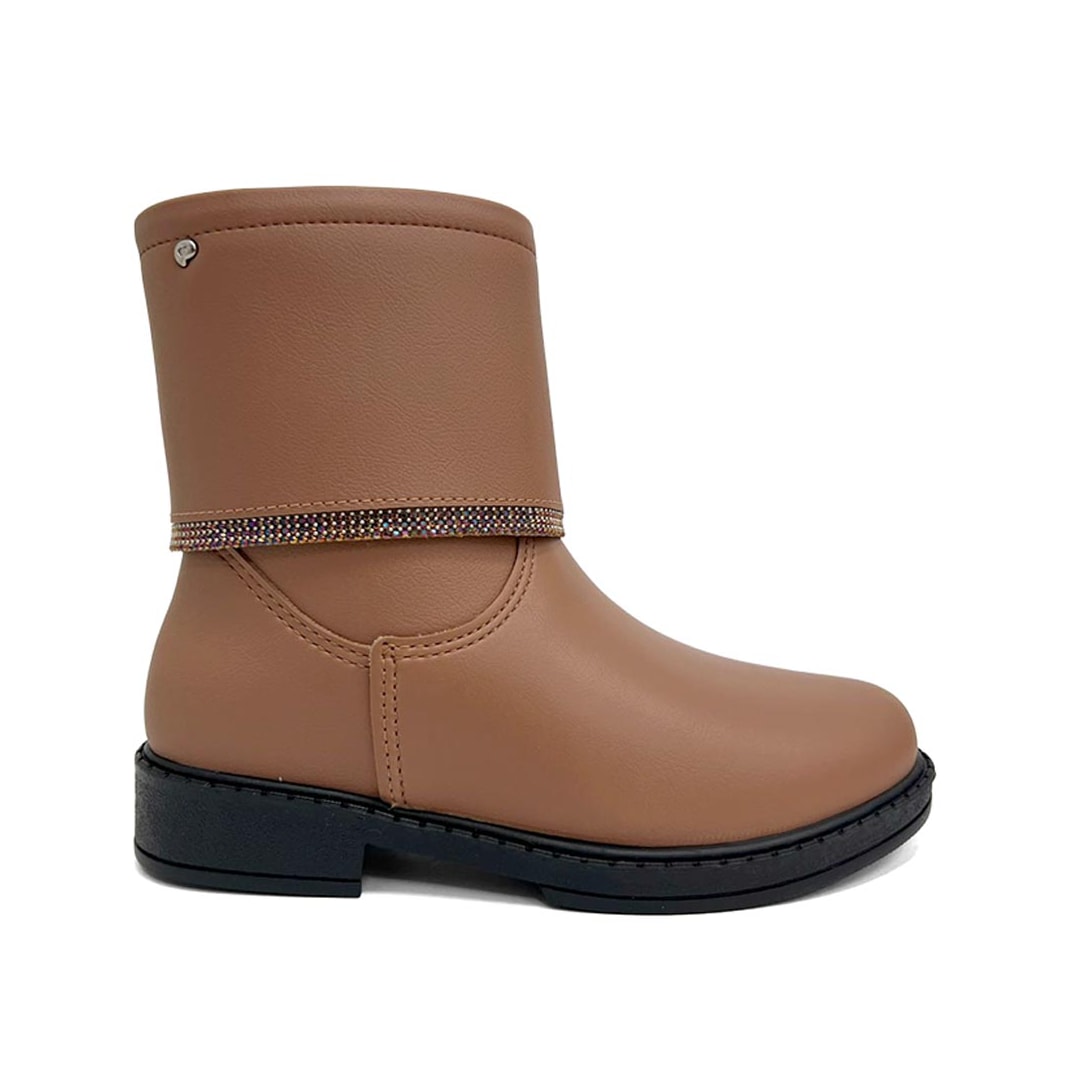 Bota Pampili Safira Kids Menina 279.132 Marrom Mousse Bota Pampili Safira Kids Menina 279.132 Marrom Mousse