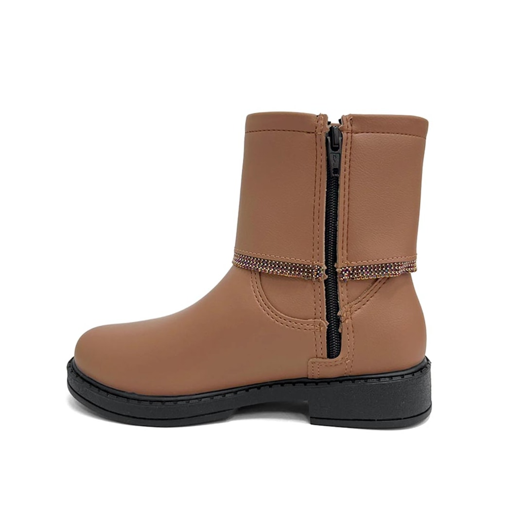 Bota Pampili Safira Kids Menina 279.132 Marrom Mousse Bota Pampili Safira Kids Menina 279.132 Marrom Mousse