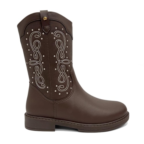 Detalhe - Bota Pampili Safira Kids Menina 279.135 Marrom