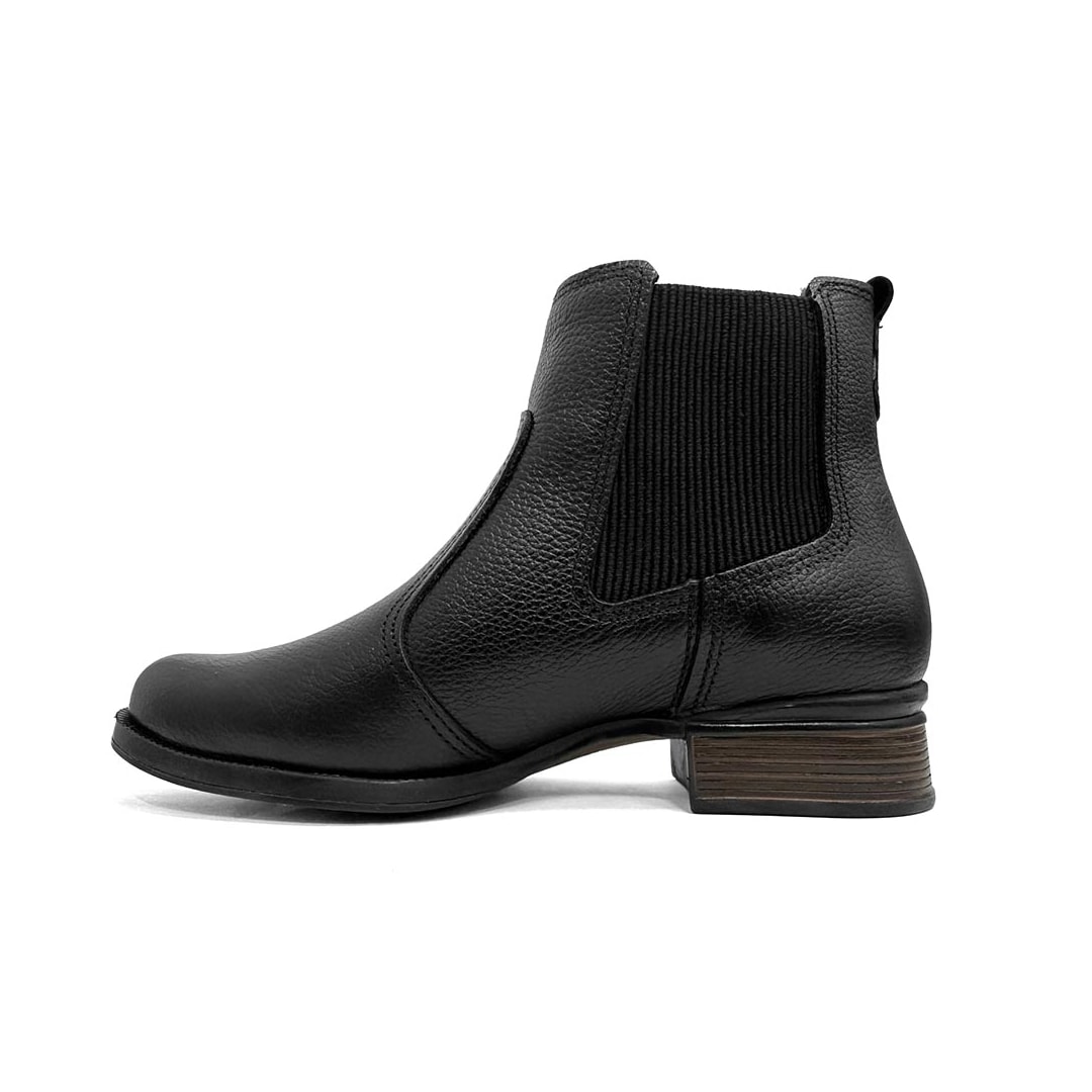 Bota Pegada Cano Curto De Couro 282003 Preto Bota Pegada Cano Curto De Couro 282003 Preto