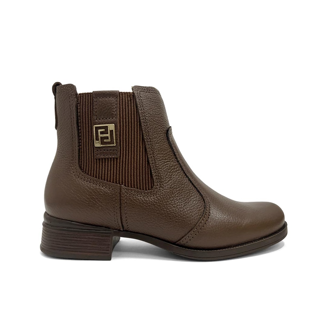 Bota Pegada Cano Curto De Couro 282003 Toffe