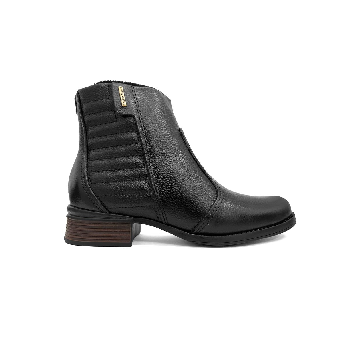 Bota Pegada Cano Curto De Couro 282008 Preto Bota Pegada Cano Curto De Couro 282008 Preto