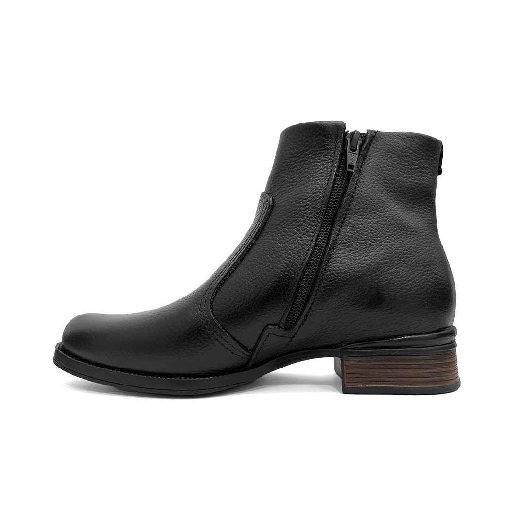 Bota Pegada Cano Curto De Couro 282008 Preto Bota Pegada Cano Curto De Couro 282008 Preto