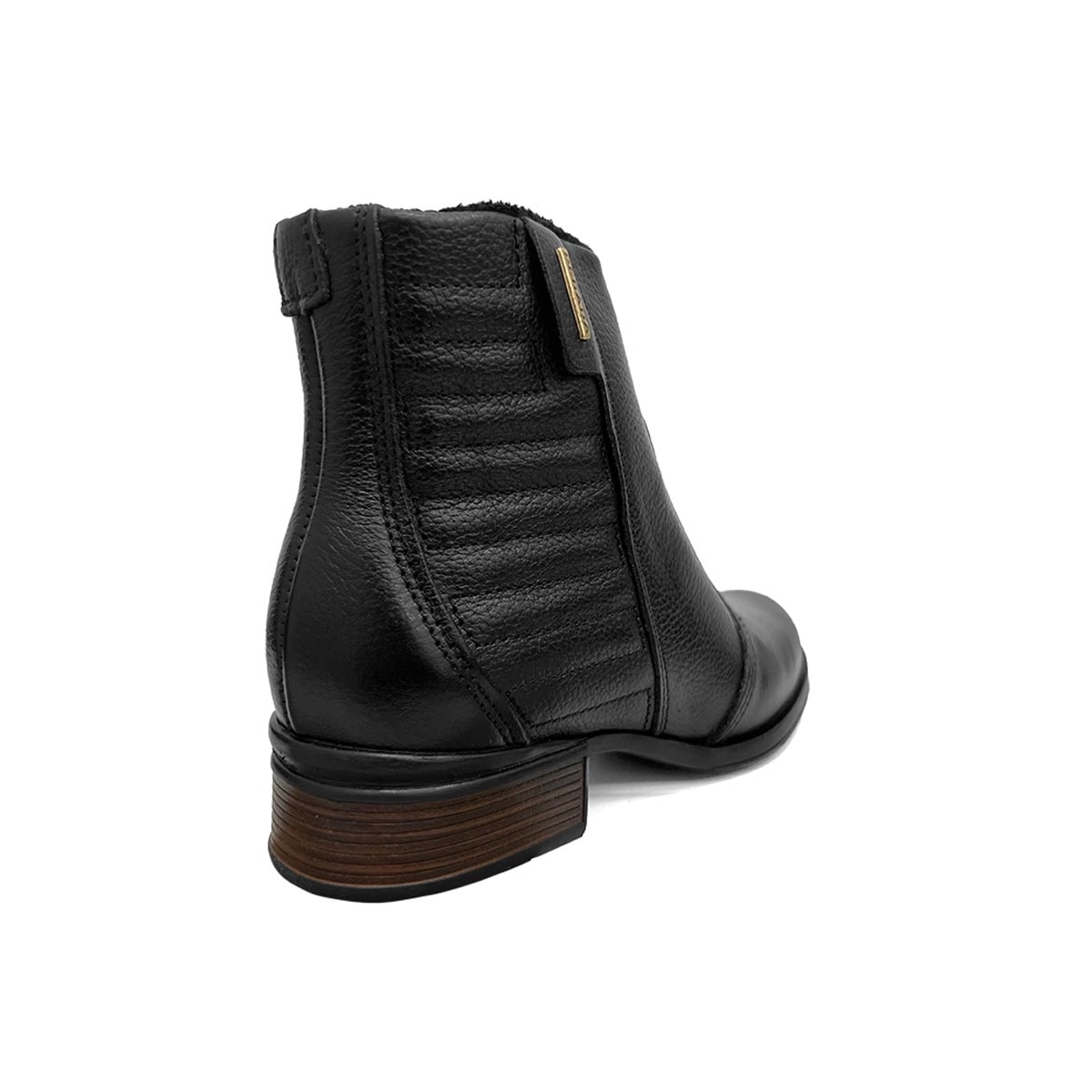 Bota Pegada Cano Curto De Couro 282008 Preto Bota Pegada Cano Curto De Couro 282008 Preto