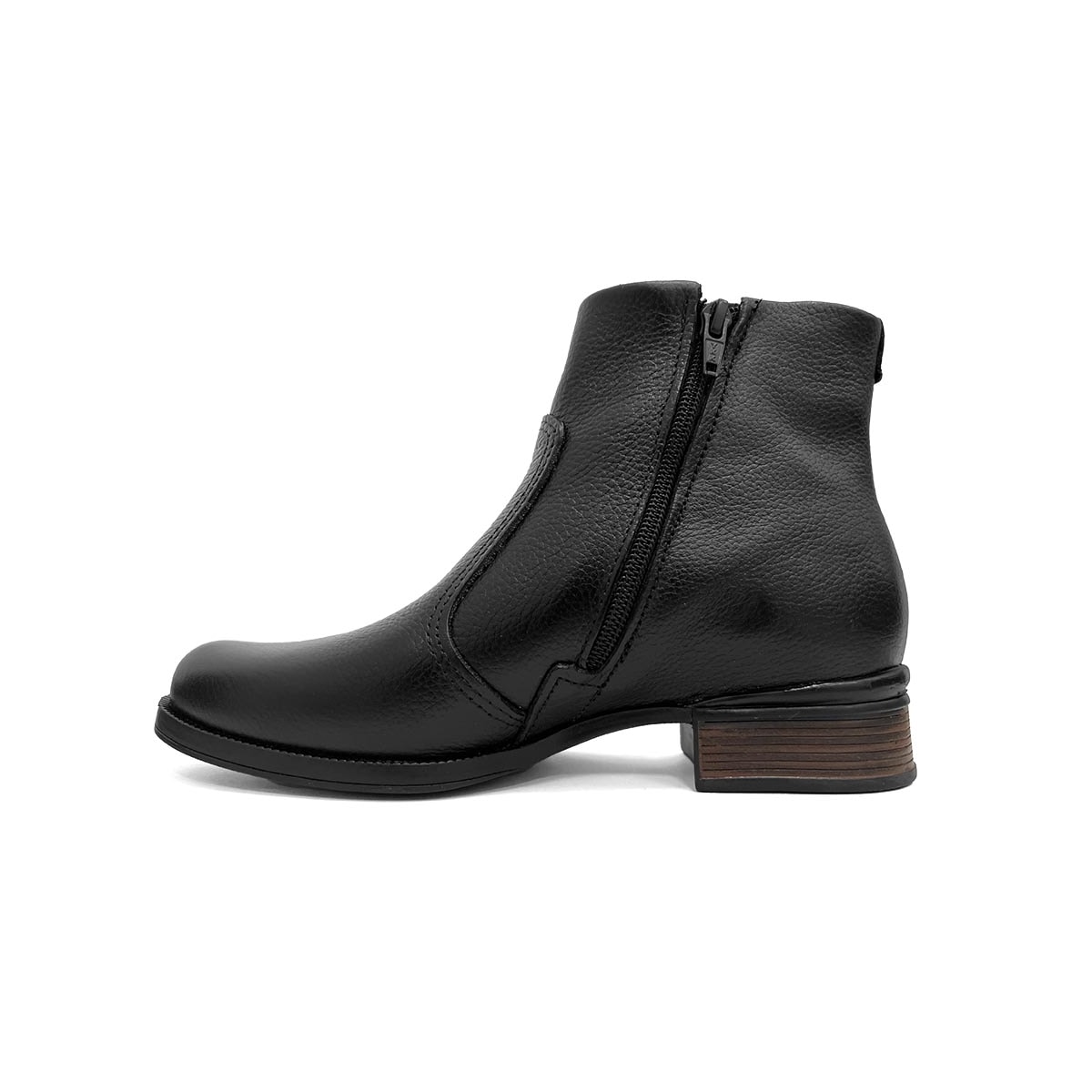 Bota Pegada Cano Curto De Couro 282008 Preto Bota Pegada Cano Curto De Couro 282008 Preto