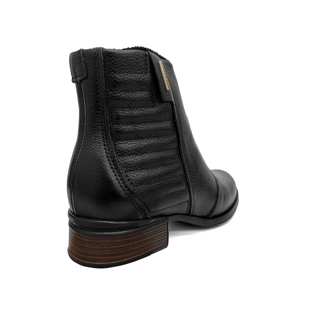 Bota Pegada Cano Curto De Couro 282008 Preto Bota Pegada Cano Curto De Couro 282008 Preto