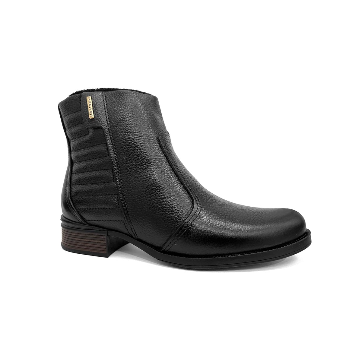 Bota Pegada Cano Curto De Couro 282008 Preto Bota Pegada Cano Curto De Couro 282008 Preto
