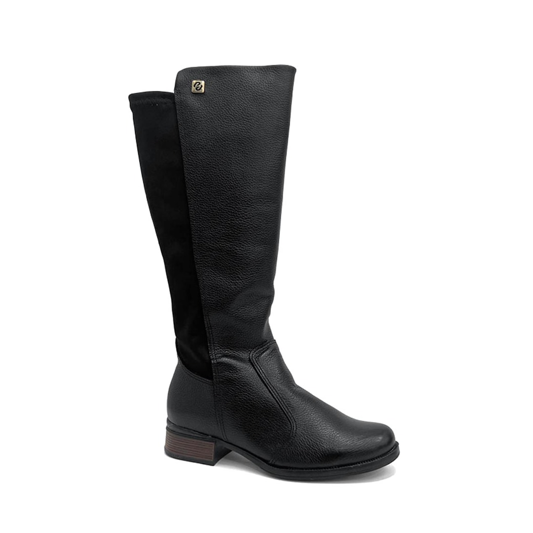 Bota Pegada Cano Longo Couro 282063 Preto Bota Pegada Cano Longo Couro 282063 Preto
