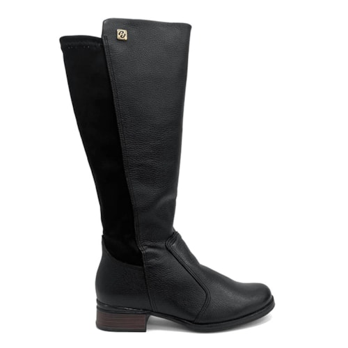 Detalhe - Bota Pegada Cano Longo Couro 282063 Preto
