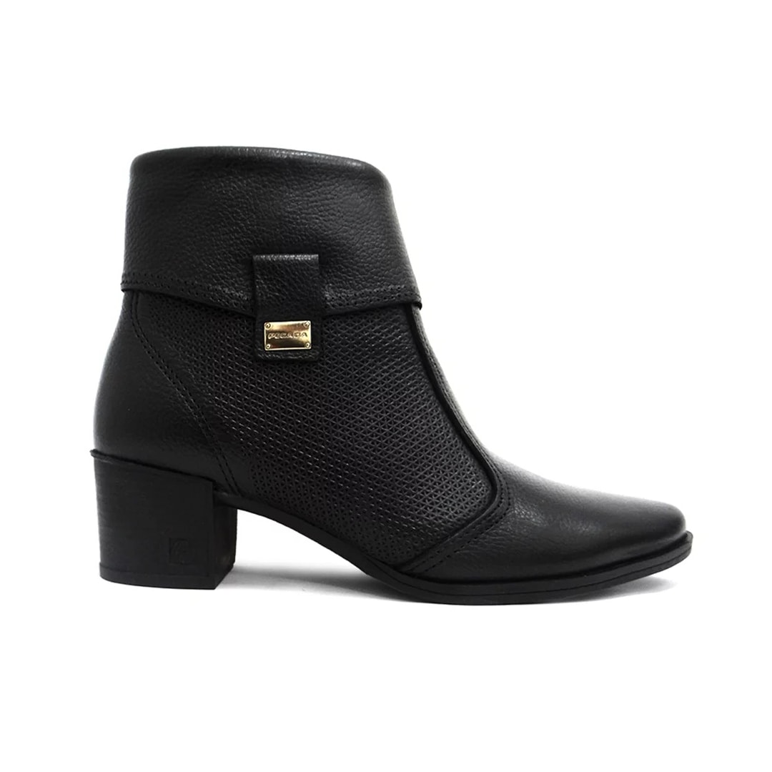 Bota Pegada Couro Cano Curto 280506 Preto