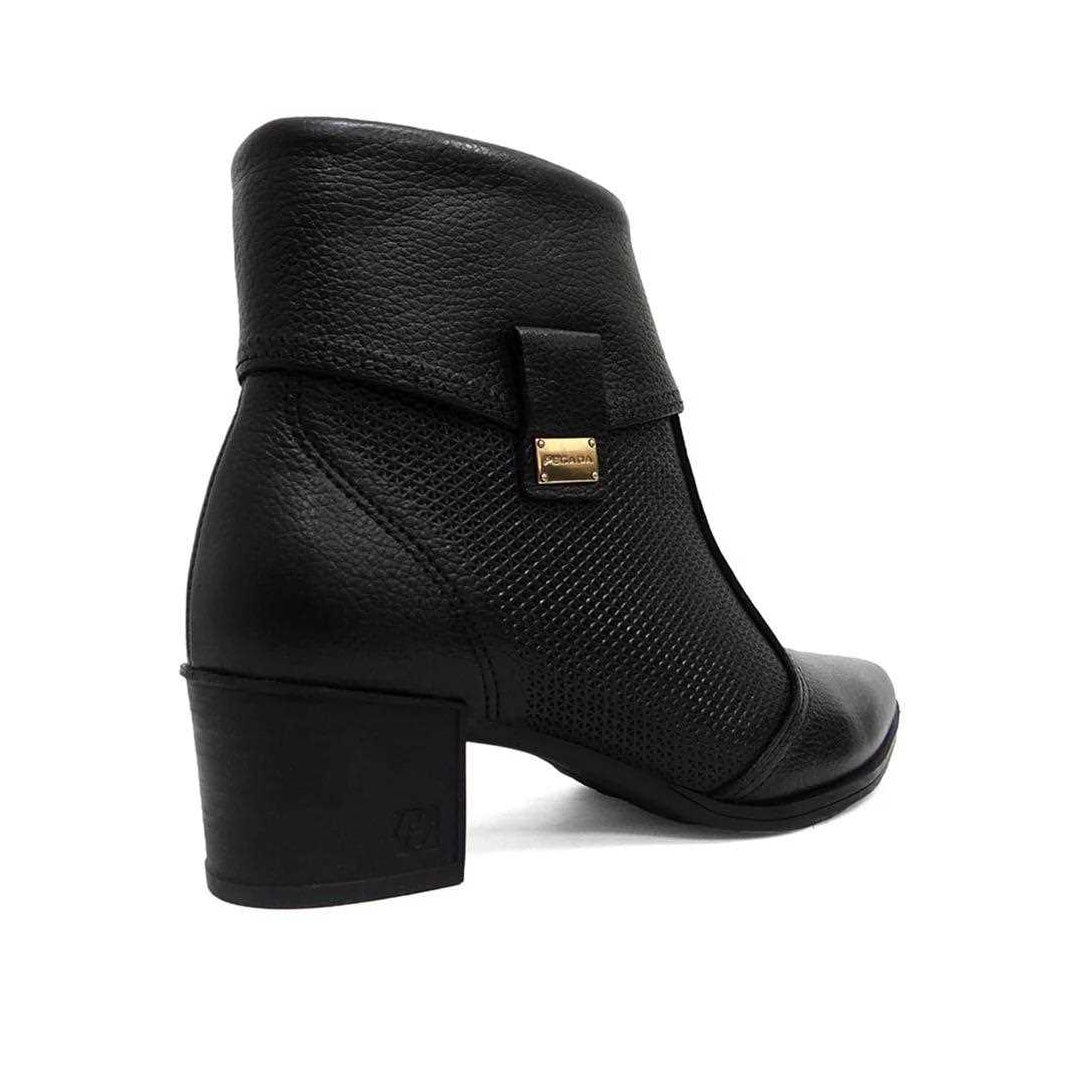 Bota Pegada Couro Cano Curto 280506 Preto