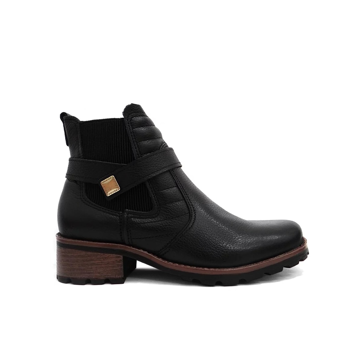 Bota Pegada Couro Cano Curto 281412 Preto Bota Pegada Couro Cano Curto 281412 Preto