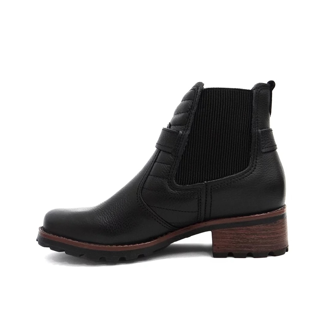 Bota Pegada Couro Cano Curto 281412 Preto