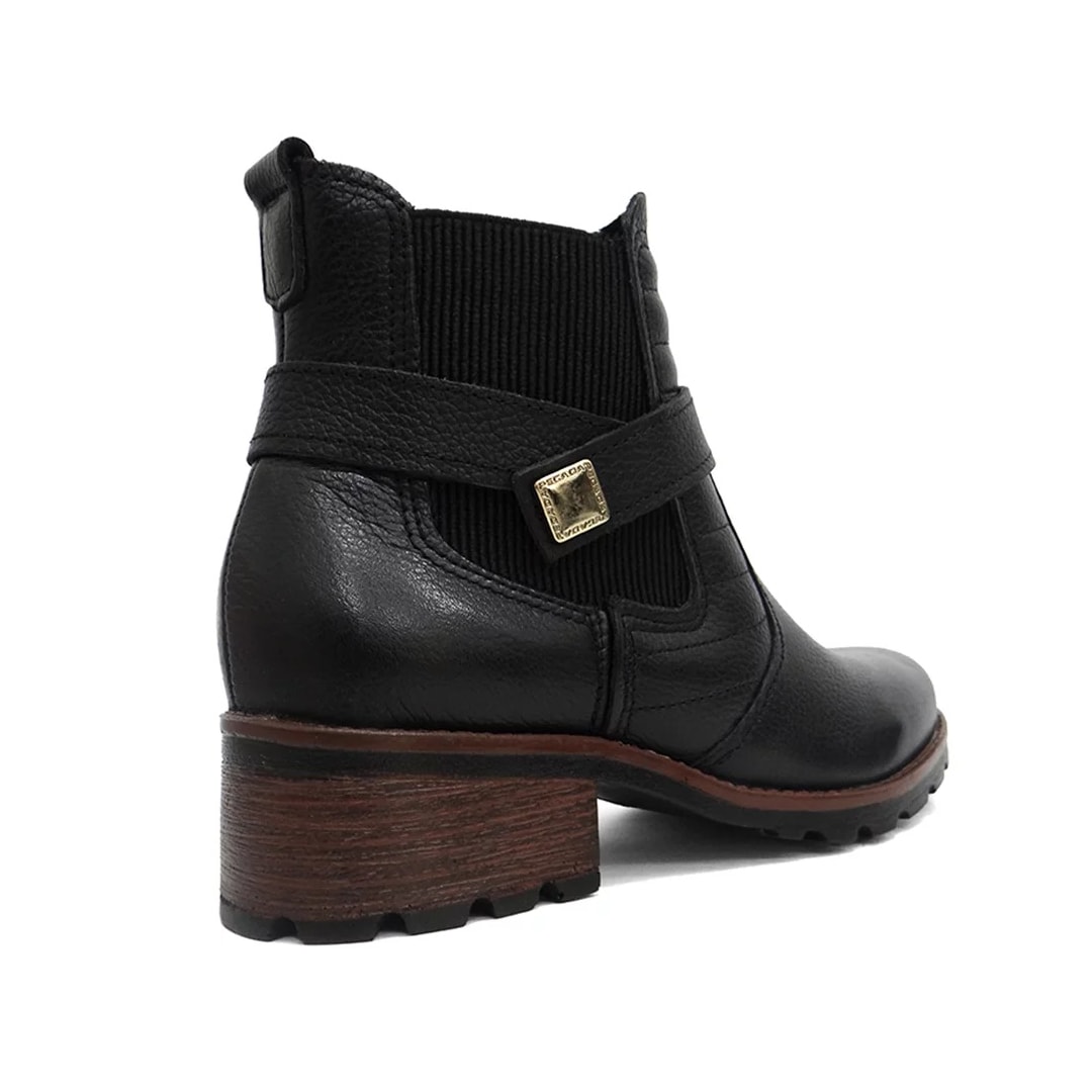 Bota Pegada Couro Cano Curto 281412 Preto