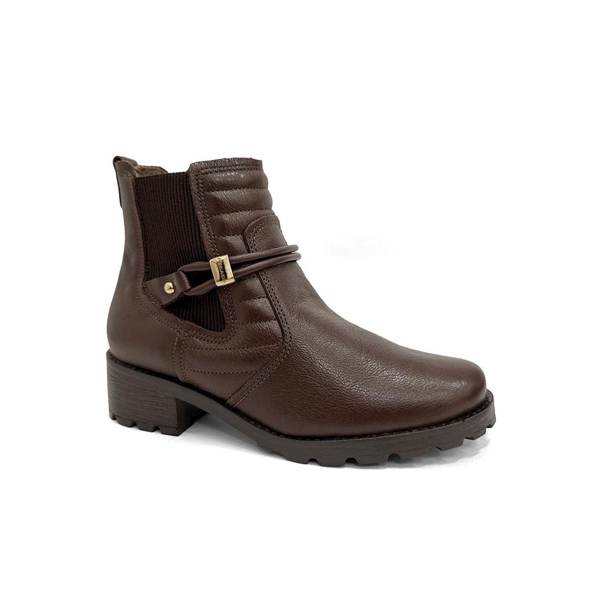 Bota Pegada Feminina Cano Curto Couro 281420 Pinhao