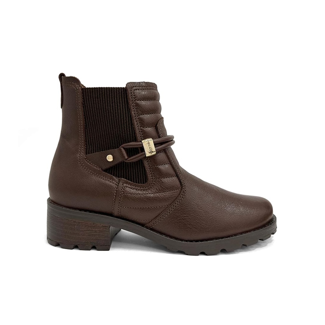 Bota Pegada Feminina Cano Curto Couro 281420 Pinhao Bota Pegada Feminina Cano Curto Couro 281420 Pinhao