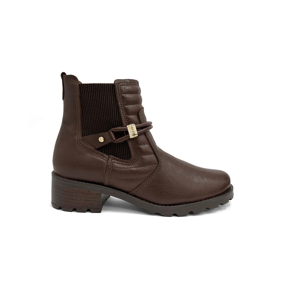 Bota Pegada Feminina Cano Curto Couro 281420 Pinhao Bota Pegada Feminina Cano Curto Couro 281420 Pinhao