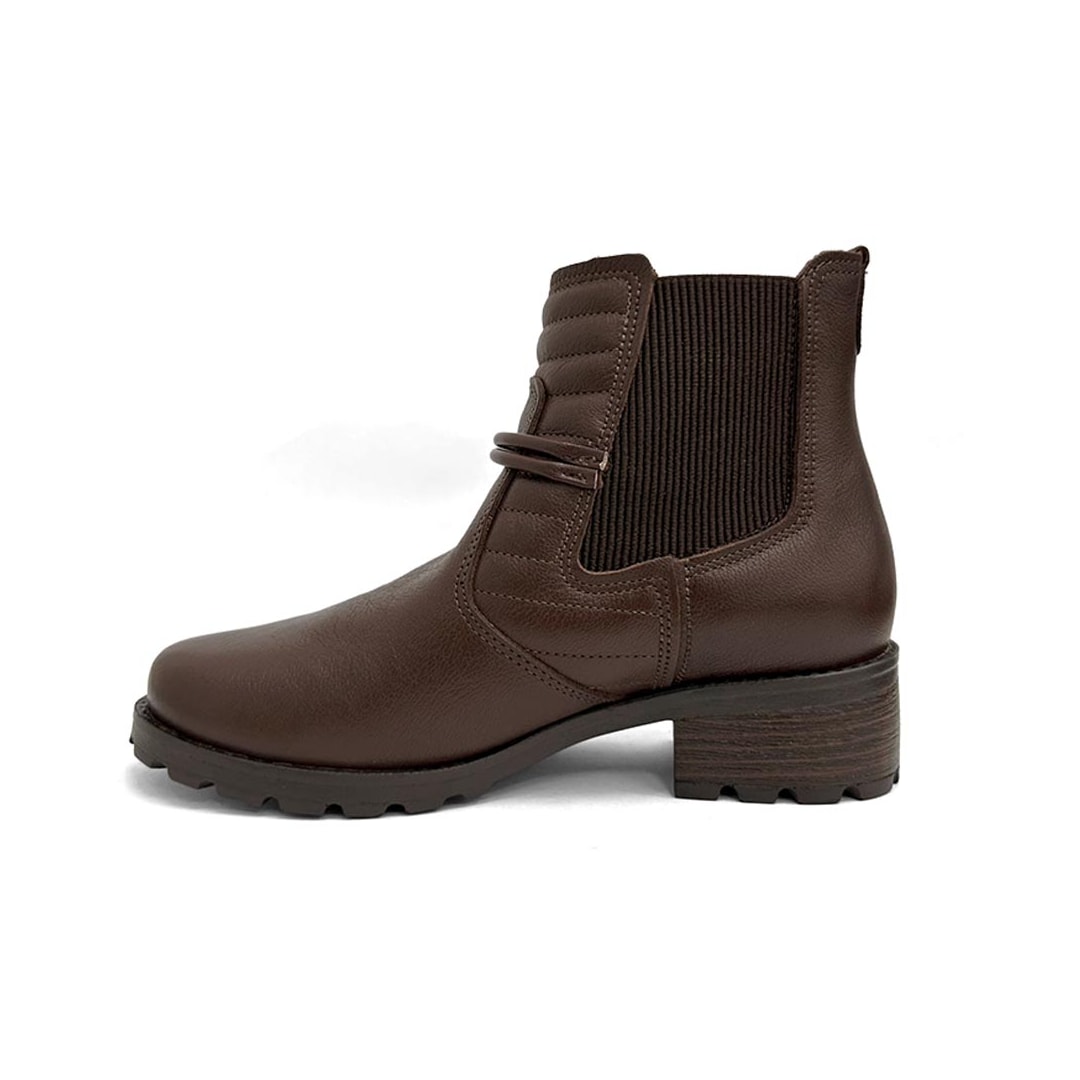 Bota Pegada Feminina Cano Curto Couro 281420 Pinhao