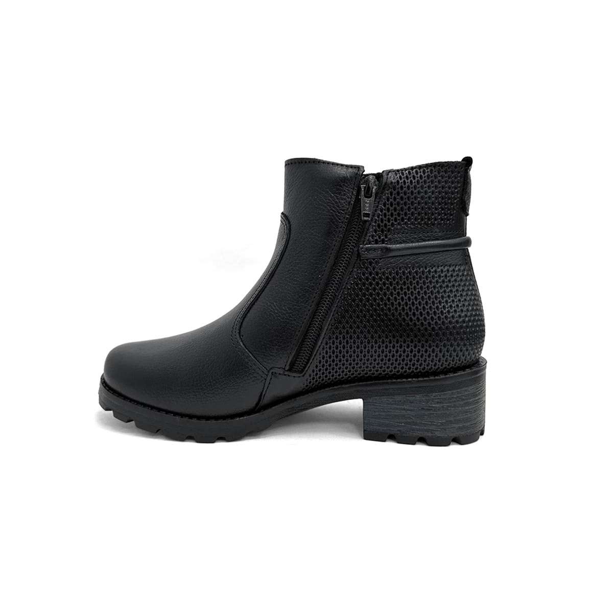Bota Pegada Feminina Cano Curto Couro 281421 Preto Bota Pegada Feminina Cano Curto Couro 281421 Preto