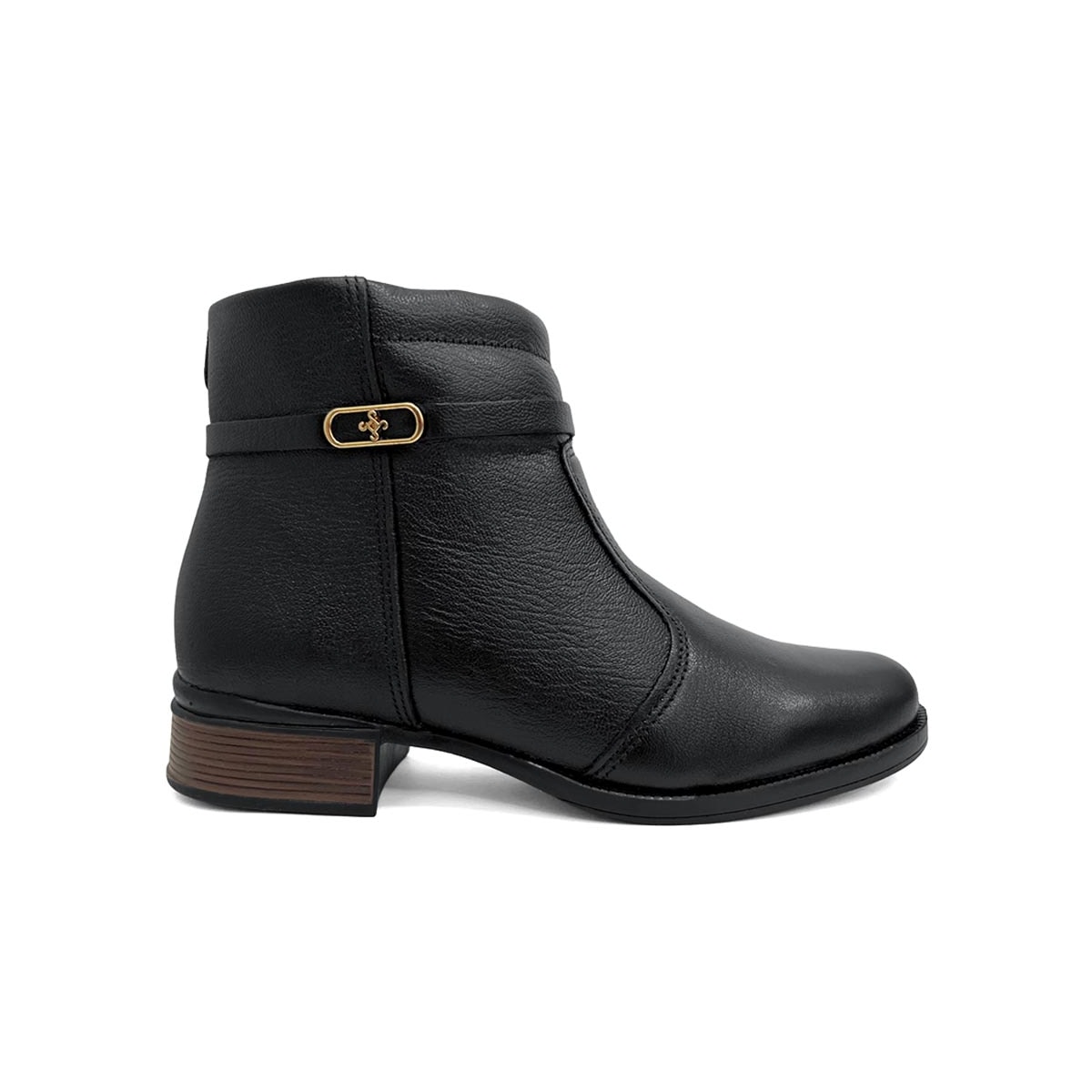 Bota Pegada Feminina Cano Curto Couro 282014 Preto Bota Pegada Feminina Cano Curto Couro 282014 Preto