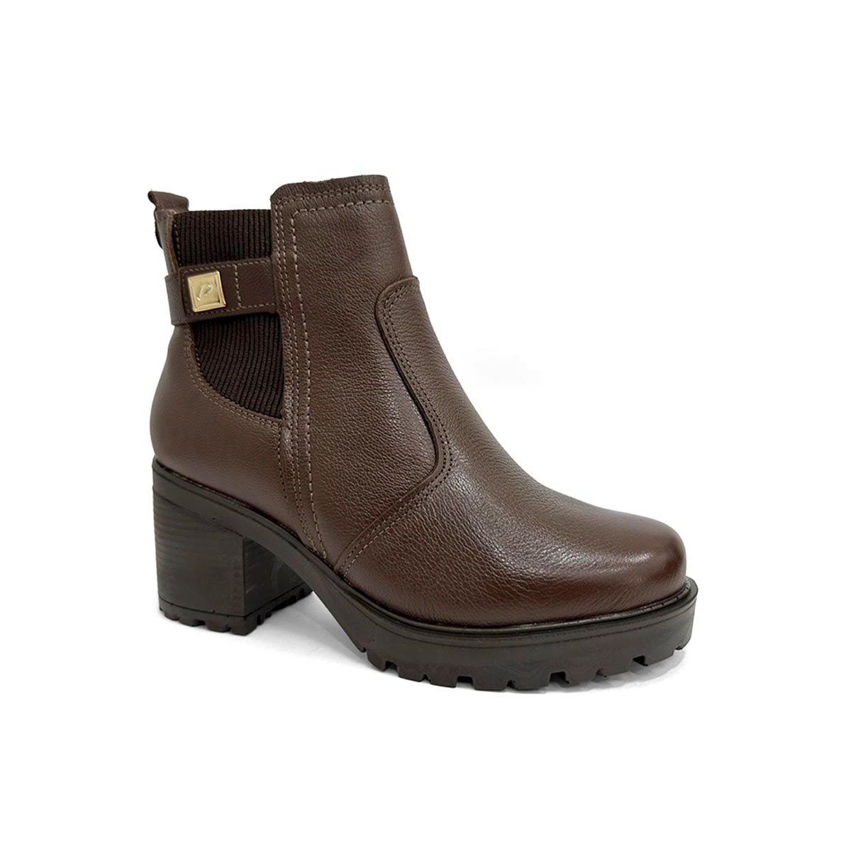 Bota Pegada Feminina Cano Curto Couro 282603 Pinhao Bota Pegada Feminina Cano Curto Couro 282603 Pinhao