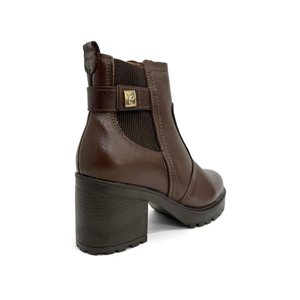 Bota Pegada Feminina Cano Curto Couro 282603 Pinhao