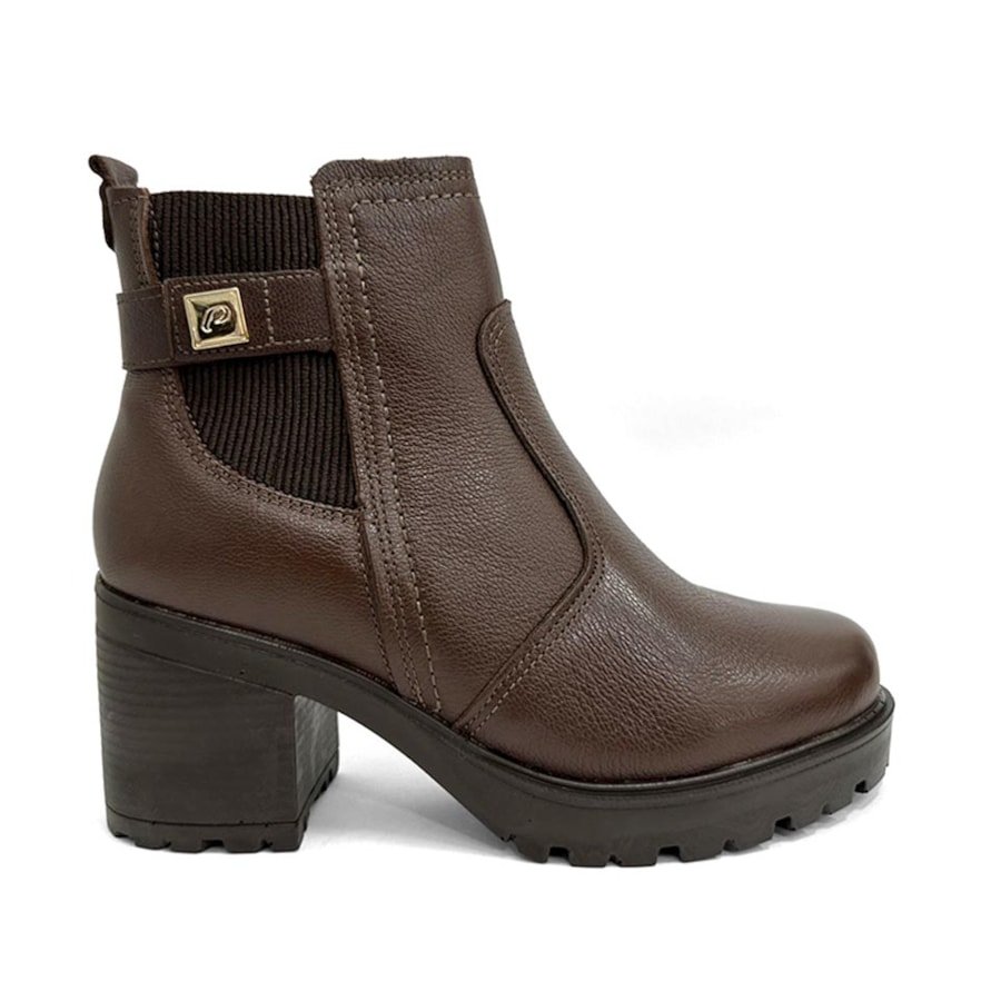 Bota Pegada Feminina Cano Curto Couro 282603 Pinhao