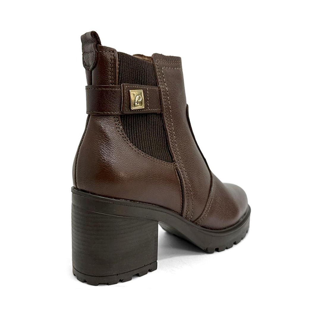 Bota Pegada Feminina Cano Curto Couro 282603 Pinhao