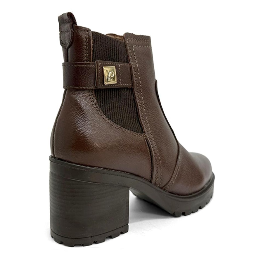 Bota Pegada Feminina Cano Curto Couro 282603 Pinhao