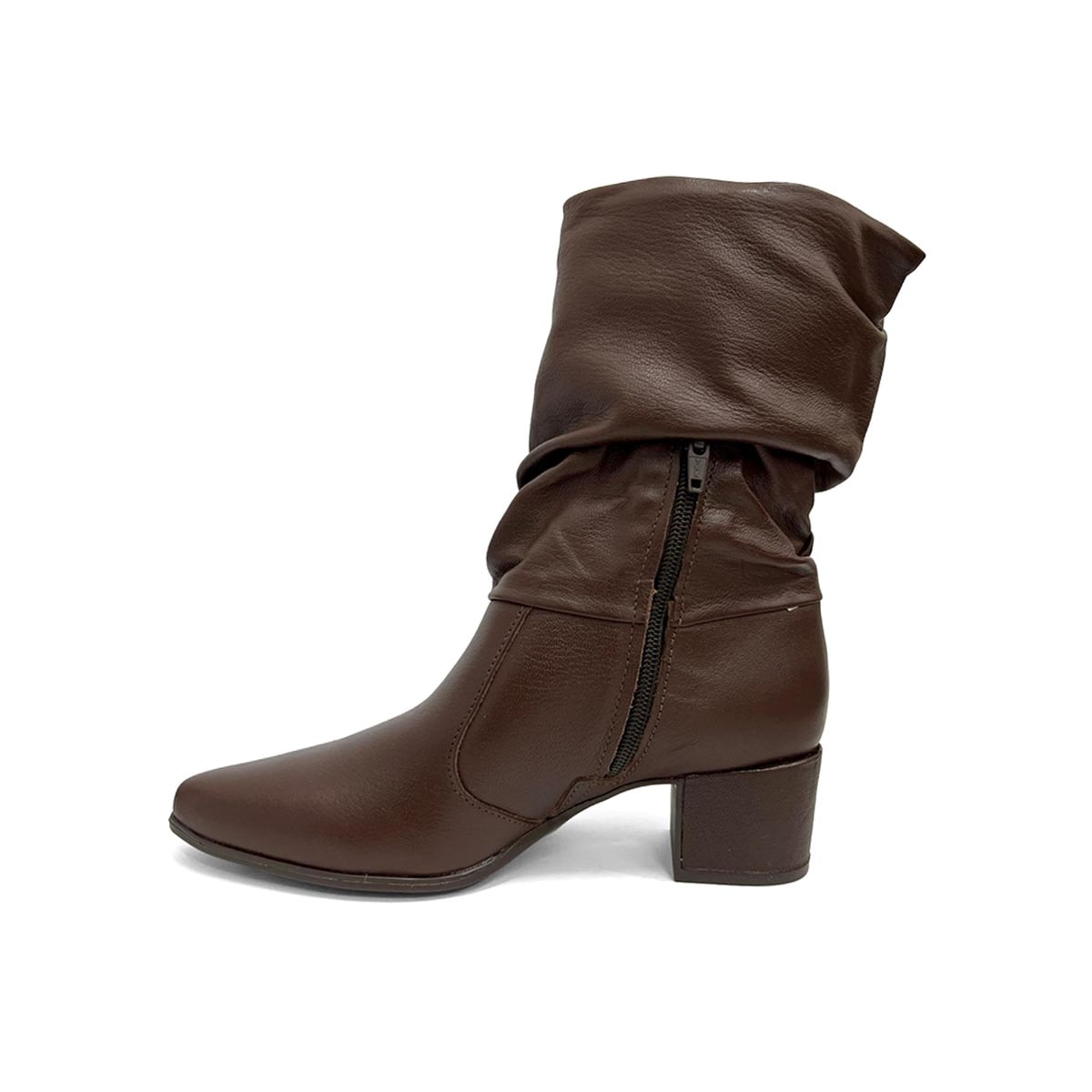 Bota Pegada Feminina Cano Curto De Couro 280901 Pinhao