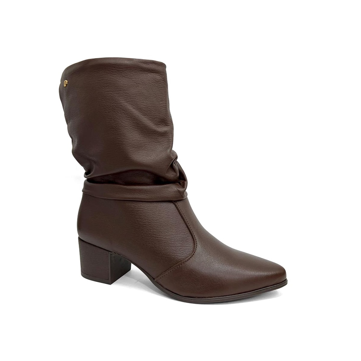 Bota Pegada Feminina Cano Curto De Couro 280901 Pinhao