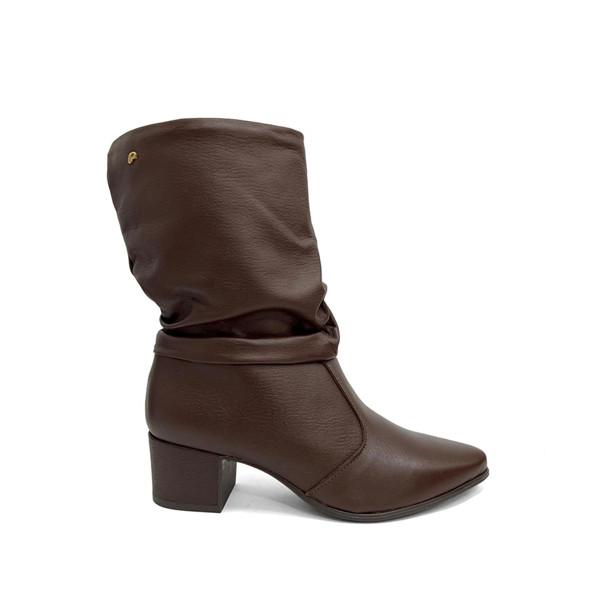 Bota Pegada Feminina Cano Curto De Couro 280901 Pinhao