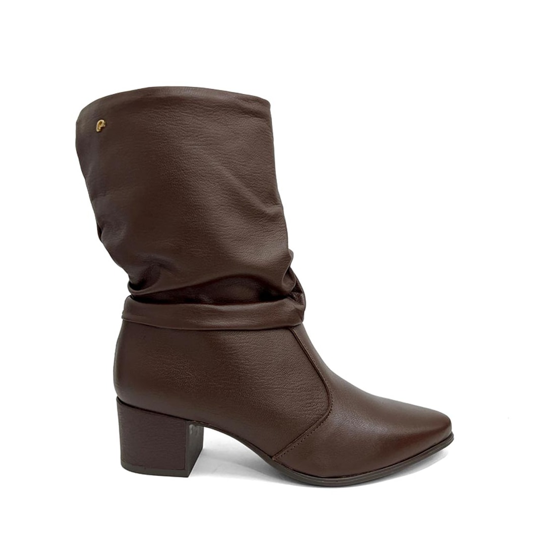 Bota Pegada Feminina Cano Curto De Couro 280901 Pinhao Bota Pegada Feminina Cano Curto De Couro 280901 Pinhao
