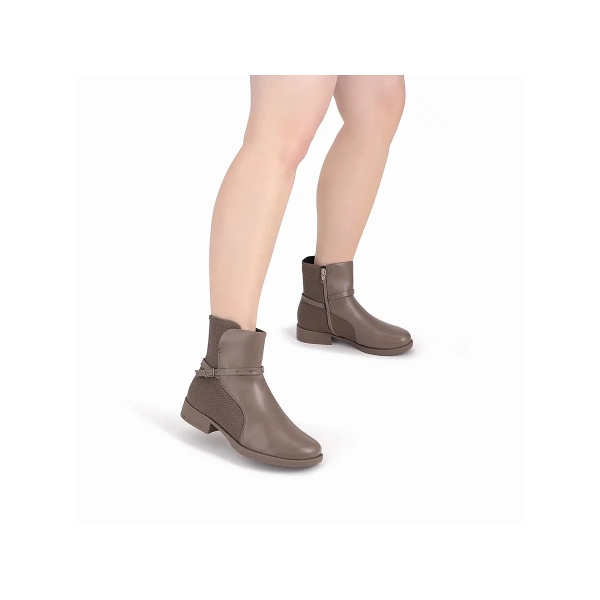 Bota Piccadilly Cano Baixo 653003 Taupe Bota Piccadilly Cano Baixo 653003 Taupe