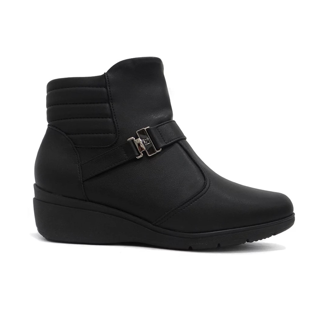 Bota Piccadilly Cano Baixo Anabela 117106 Preto Bota Piccadilly Cano Baixo Anabela 117106 Preto