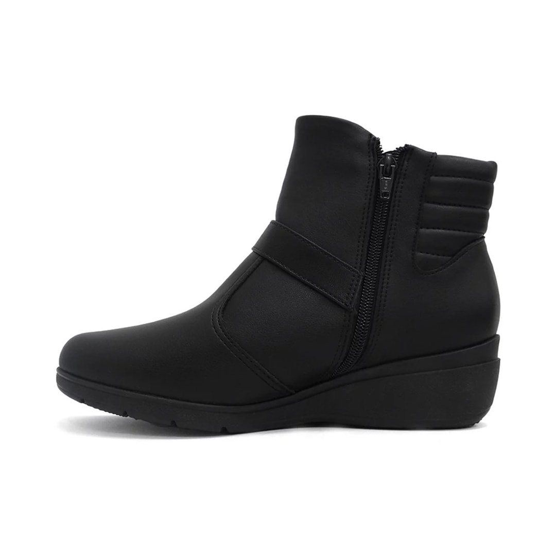 Bota Piccadilly Cano Baixo Anabela 117106 Preto Bota Piccadilly Cano Baixo Anabela 117106 Preto