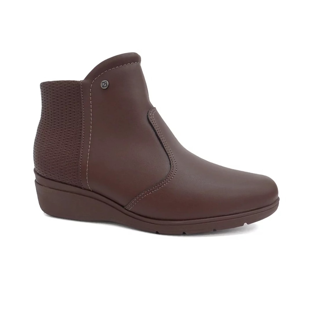 Bota Piccadilly Cano Baixo Anabela 117119 Madeira