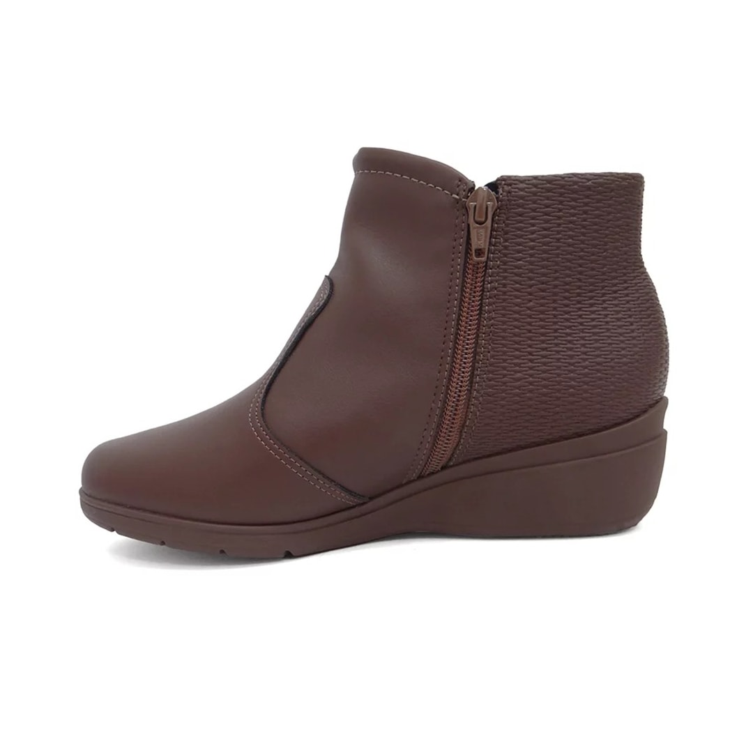 Bota Piccadilly Cano Baixo Anabela 117119 Madeira