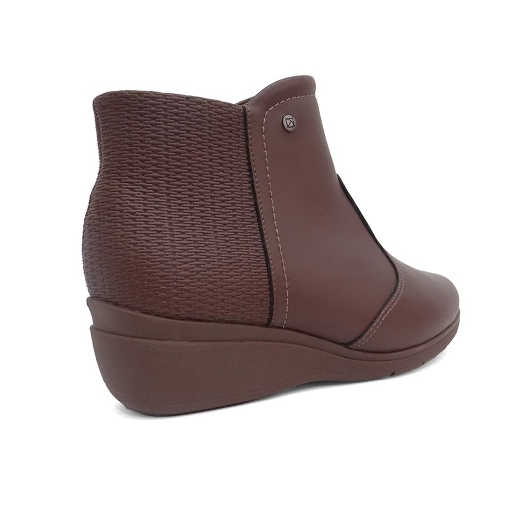 Bota Piccadilly Cano Baixo Anabela 117119 Madeira Bota Piccadilly Cano Baixo Anabela 117119 Madeira