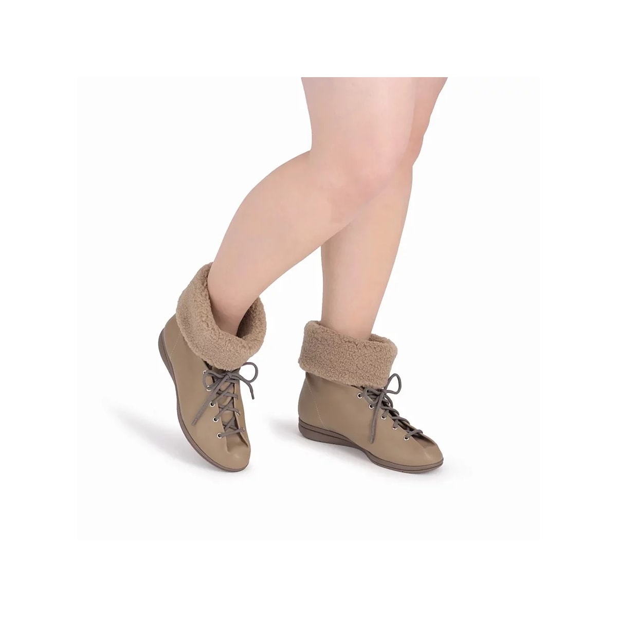 Bota Piccadilly Cano Curto 261031 Areia Bota Piccadilly Cano Curto 261031 Areia