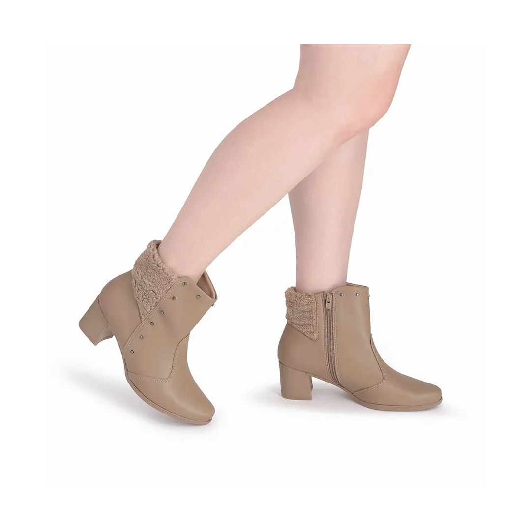 Bota Piccadilly Cano Curto 654051 Areia