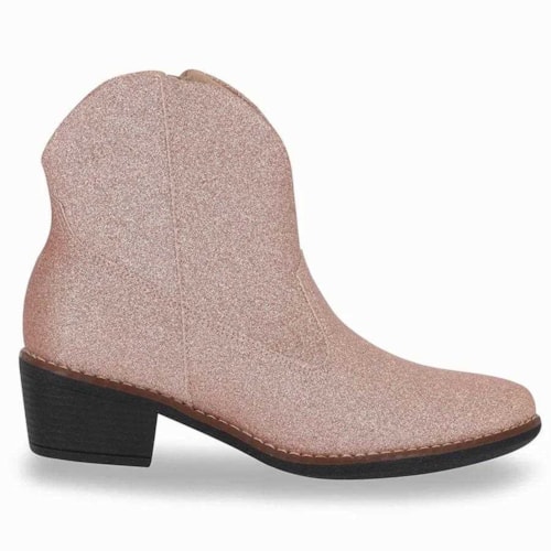 Detalhe - Bota Piccadilly Cano Curto 661008 Ouro Rosado