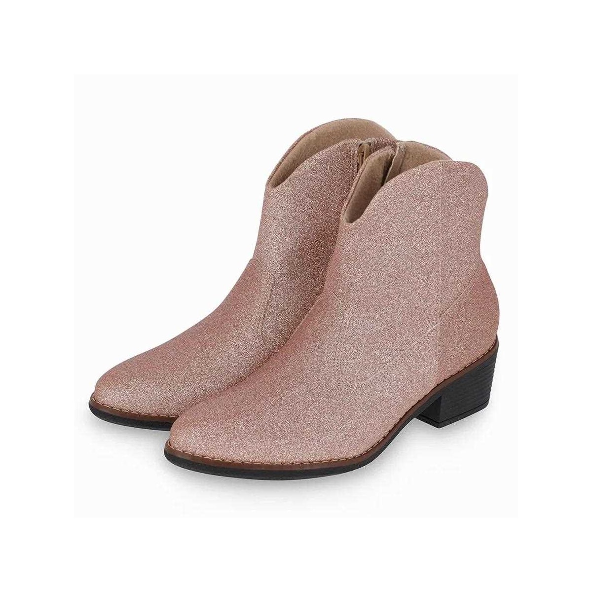 Bota Piccadilly Cano Curto 661008 Ouro Rosado Bota Piccadilly Cano Curto 661008 Ouro Rosado
