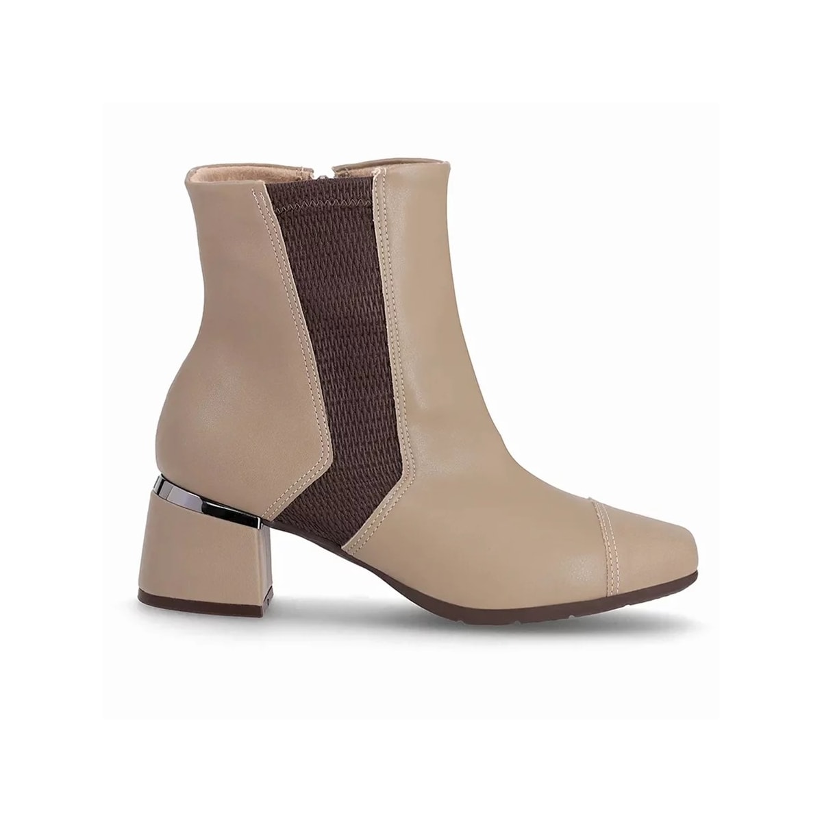 Bota Piccadilly Cano Curto 748029 Areia Bota Piccadilly Cano Curto 748029 Areia